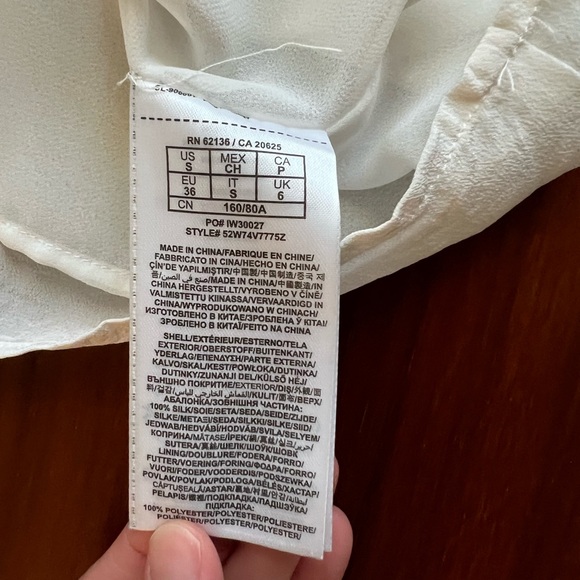 Marciano Silk white mini dress size small in good used condition. - Picture 8 of 11